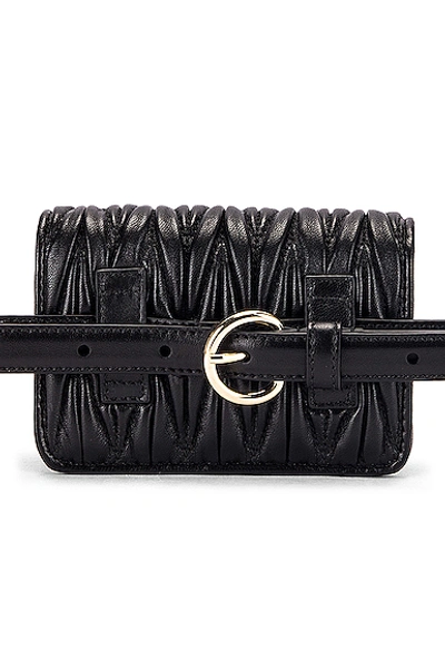 Shop Miu Miu Quilted Belt Bag In Black