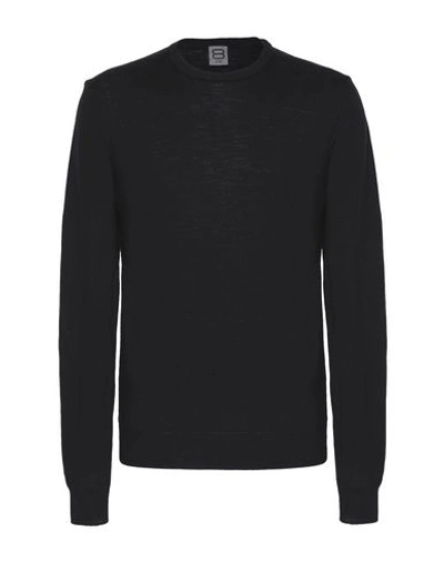 Shop 8 By Yoox Merino Wool Essential Crewneck Sweater Man Sweater Black Size Xxl Merino Wool