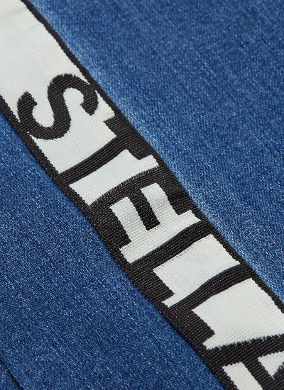 Shop Stella Mccartney Logo Stripe Outseam Organic Cotton Boyfriend Jeans