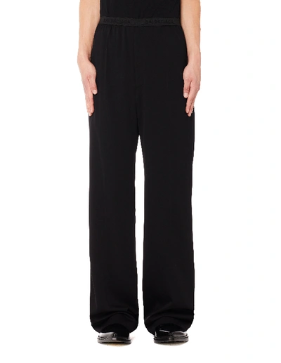 Shop Balenciaga Black Elastic Waist Classic Trousers