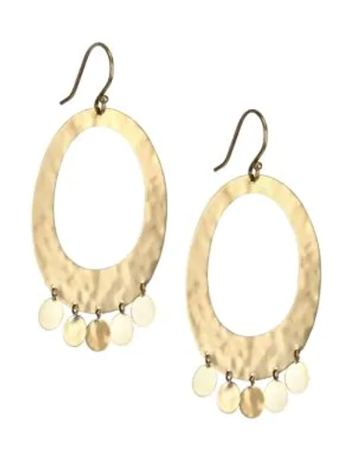 Shop Ippolita Classico 18k Yellow Gold Crinkle Open Oval Confetti Earrings