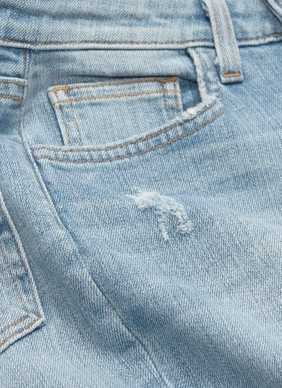 Shop L Agence 'high Line' Ripped Knee Skinny Jeans In Desert Light Destruct