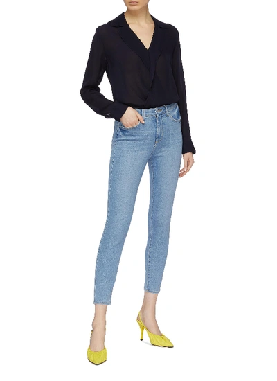 Shop L Agence 'margot' High Rise Skinny Jeans In Blue