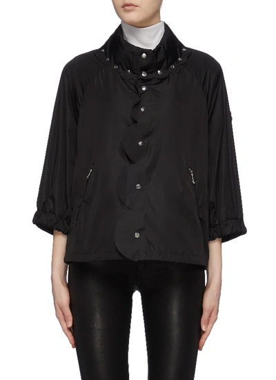 Shop Moncler Genius X Noir Kei Ninomiya Scalloped Bomber Jacket