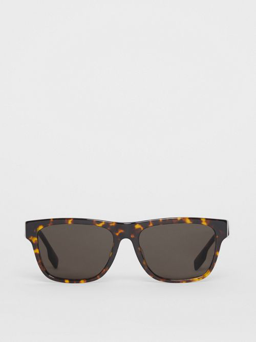 Burberry Square Frame Sunglasses In 토터스쉘 | ModeSens