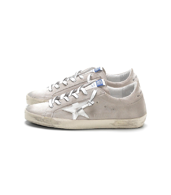 grey suede superstars
