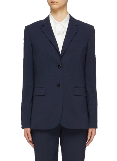 Shop Theory 'classic' Notched Lapel Virgin Wool Blazer In Navy