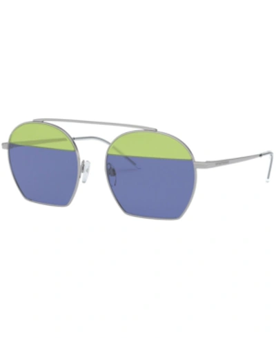 Shop Emporio Armani Sunglasses, Ea2086 56 In Gunmetal/dark Violet