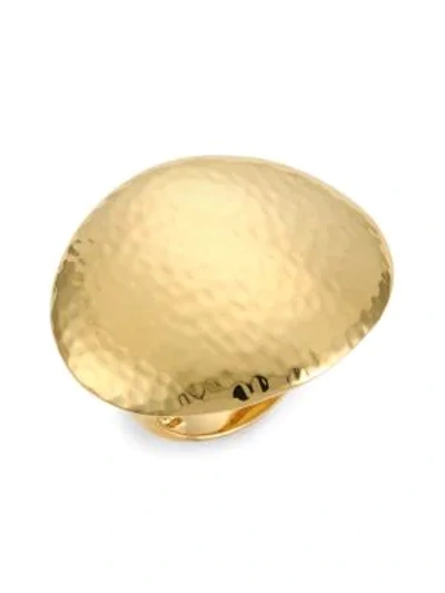 Shop Ippolita Classico Statement 18k Yellow Gold Crinkle Dome Ring