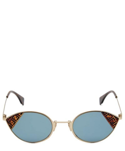 Shop Fendi Cut-eye Logo Sunglasses