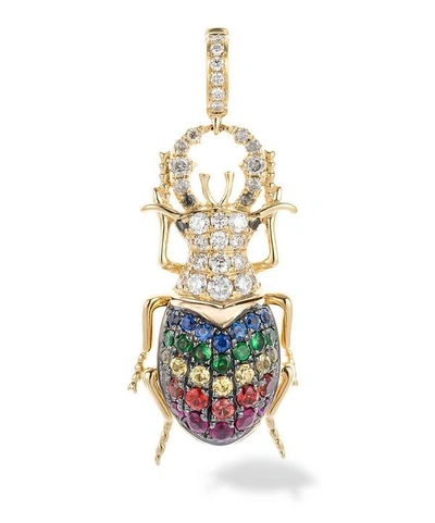 Shop Annoushka 18ct Gold Mythology Rainbow Beetle Charm