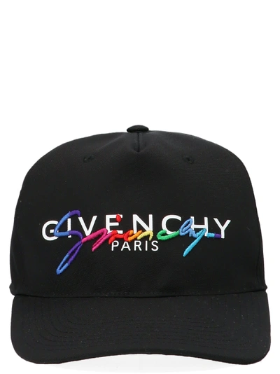 Shop Givenchy Rainbow Signature Cap In Black