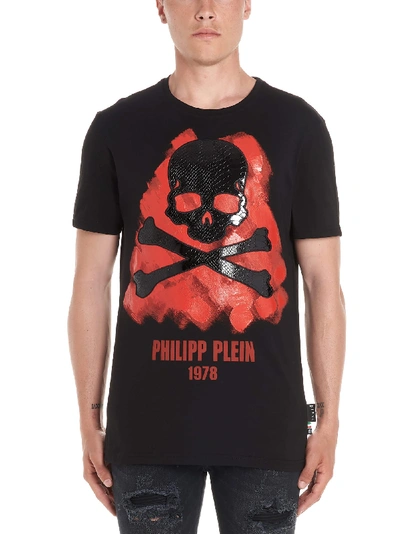 Shop Philipp Plein 'skull' T-shirt In Black
