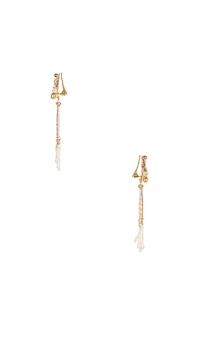 Shop Mercedes Salazar Small Shell Pearl Earrings In Gold