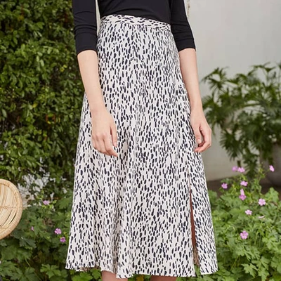 Shop Baukjen Lexie Skirt In Stone Dash Print