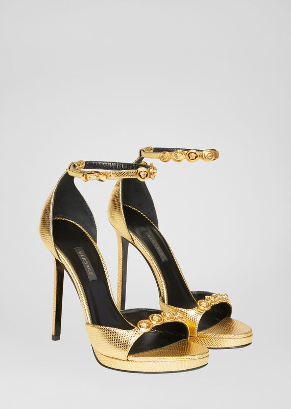 versace gold sandals