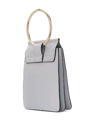 Shop Chloé Light Grey Small Faye Bracelet Bag