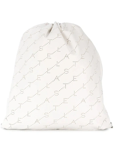 Shop Stella Mccartney White Drawstring Backpack