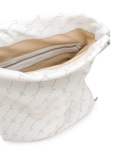 Shop Stella Mccartney White Drawstring Backpack