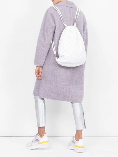 Shop Stella Mccartney White Drawstring Backpack