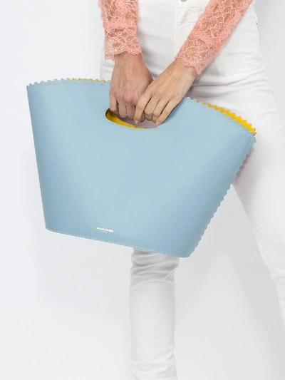 Shop Sara Battaglia Helen Color Block Tote Bag In Multicolor