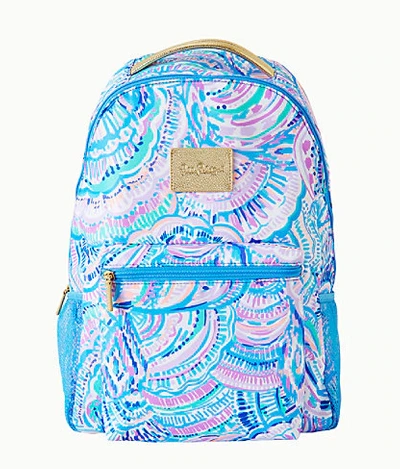 Shop Lilly Pulitzer Bahia Backpack In Sea Glass Aqua Seeing Double