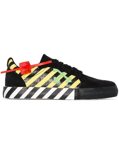 Shop Off-white Low Vulcanized Sneakers Yellow Green