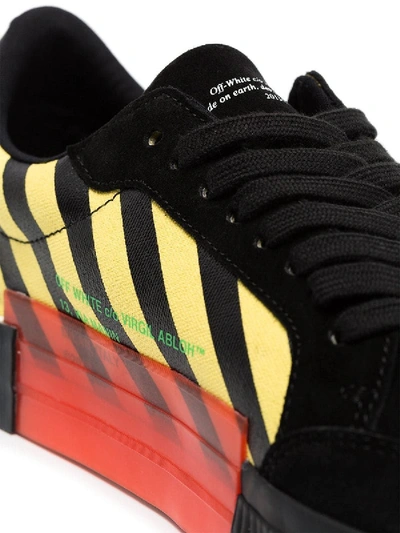 Shop Off-white Low Vulcanized Sneakers Yellow Green