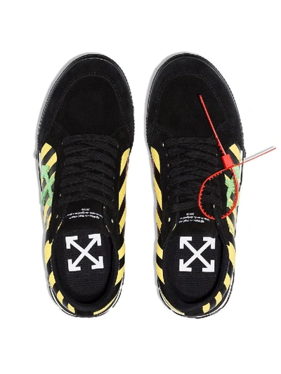 Shop Off-white Low Vulcanized Sneakers Yellow Green