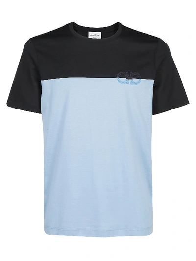 Shop Ferragamo T-shirt In Navy/china Blue