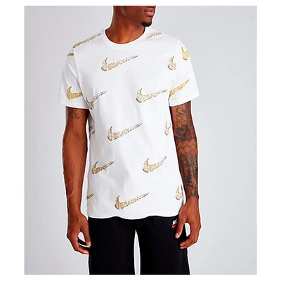 Nike Men's Air Allover Print Bling T-shirt, White - Size Large | ModeSens