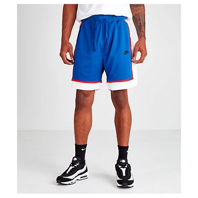 Shop Nike Men's Sportswear Statement Mesh Shorts In Blue