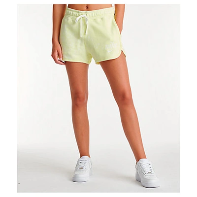 Shop Nike Women's Sportswear Shorts In Green / Yellow