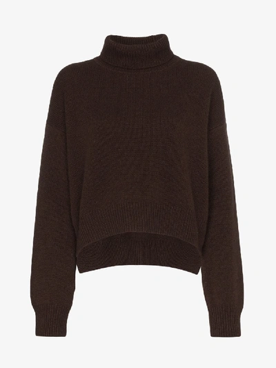 Shop Rejina Pyo Roll Neck Cashmere Jumper In 103 - Brown