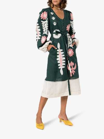 Shop Vita Kin Muscat Embroidered Dress In Multicoloured