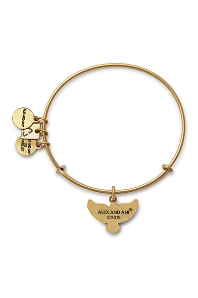 Shop Alex And Ani Spirit Of The Eagle Charm Expandable Wire Bracelet In Gold Finish