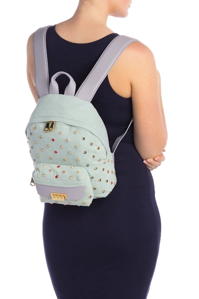 Shop Zac Zac Posen Eartha Iconic Small Jeweled Backpack In Lght/pl Bl