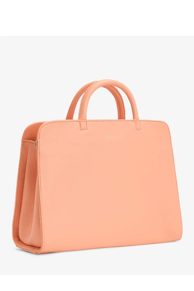 Shop Matt & Nat Tia Vegan Leather Satchel In Apricot