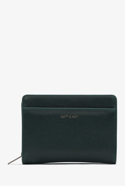 Shop Matt & Nat Webber Small Zip Wallet + Card Case In Emerald