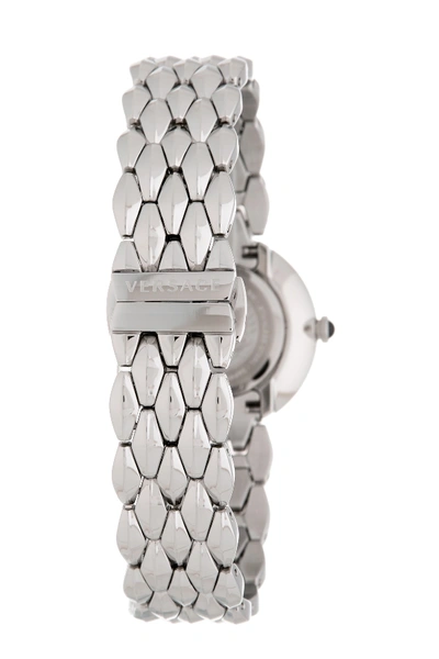 Shop Versace Women's V-flare Bracelet Watch, 28mm In Stainless Steel