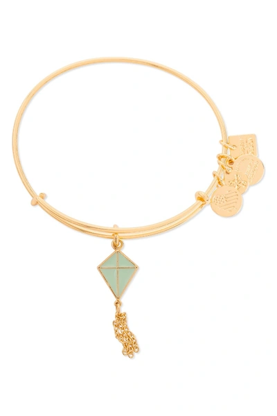Shop Alex And Ani In Flight Expandable Wire Bracelet In Gold
