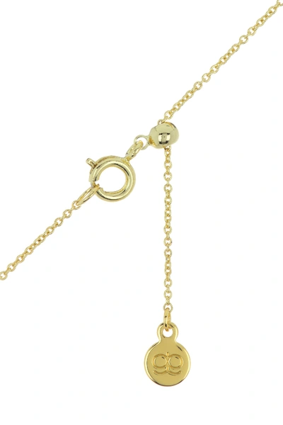Shop Gorjana Catalina Adjustable Necklace In 18k Gold Plated Brass/ Green Turquoise