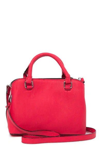 Shop Betsey Johnson Mini Faux Leather Satchel In Red