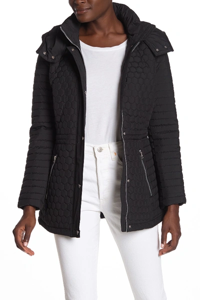 Shop Andrew Marc Rosedale Quilted Anorak In Black