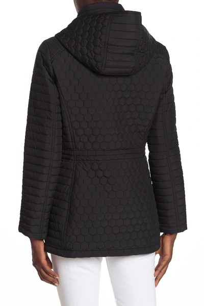 Shop Andrew Marc Rosedale Quilted Anorak In Black