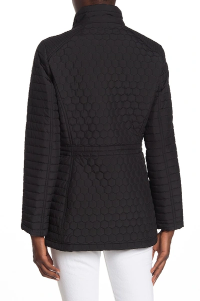 Shop Andrew Marc Rosedale Quilted Anorak In Black