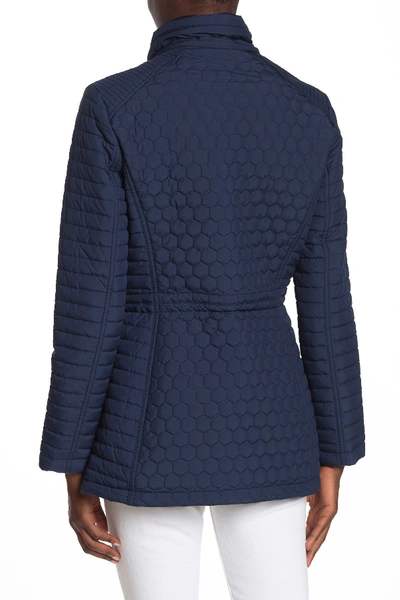Shop Andrew Marc Rosedale Quilted Anorak In Navy