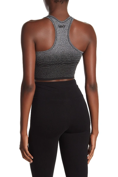 Shop Andrew Marc Knit Racerback Sports Bra In Black