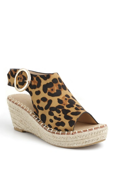 Shop Catherine Catherine Malandrino Cirkly Espadrille Wedge Sandal In Leopard Ul