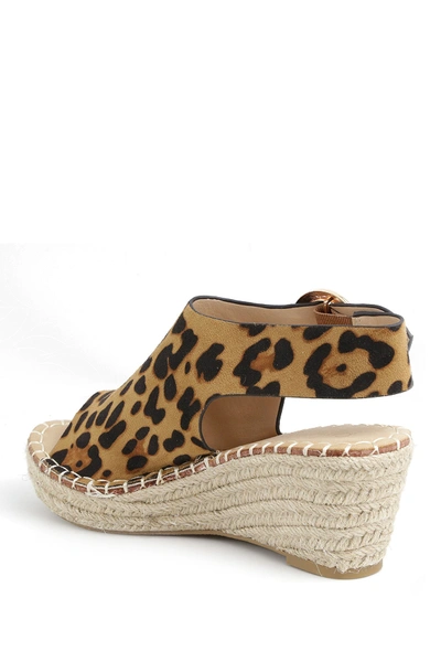 Shop Catherine Catherine Malandrino Cirkly Espadrille Wedge Sandal In Leopard Ul